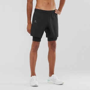 Black Salomon Xa Twinskin Men's Shorts | NQLY-27493